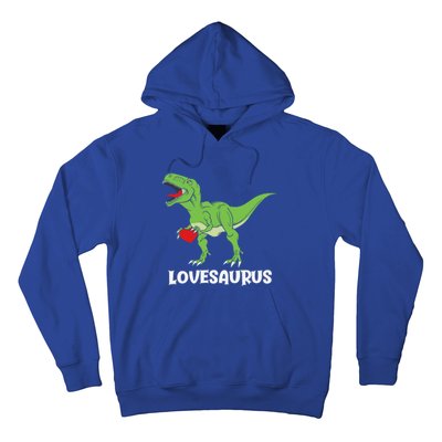 Lovesaurus Red Heart Valentines Day Funny Tfunny Giftrex Dinosaur Gift Hoodie