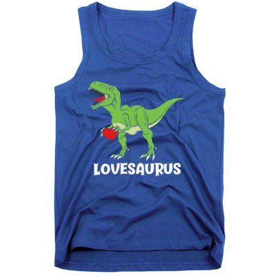 Lovesaurus Red Heart Valentines Day Funny Tfunny Giftrex Dinosaur Gift Tank Top