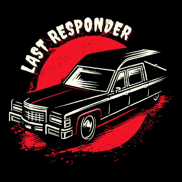 Last Responder Hearse Death Funny Dark Humor Morbid Alt Goth Impact Tech Backpack