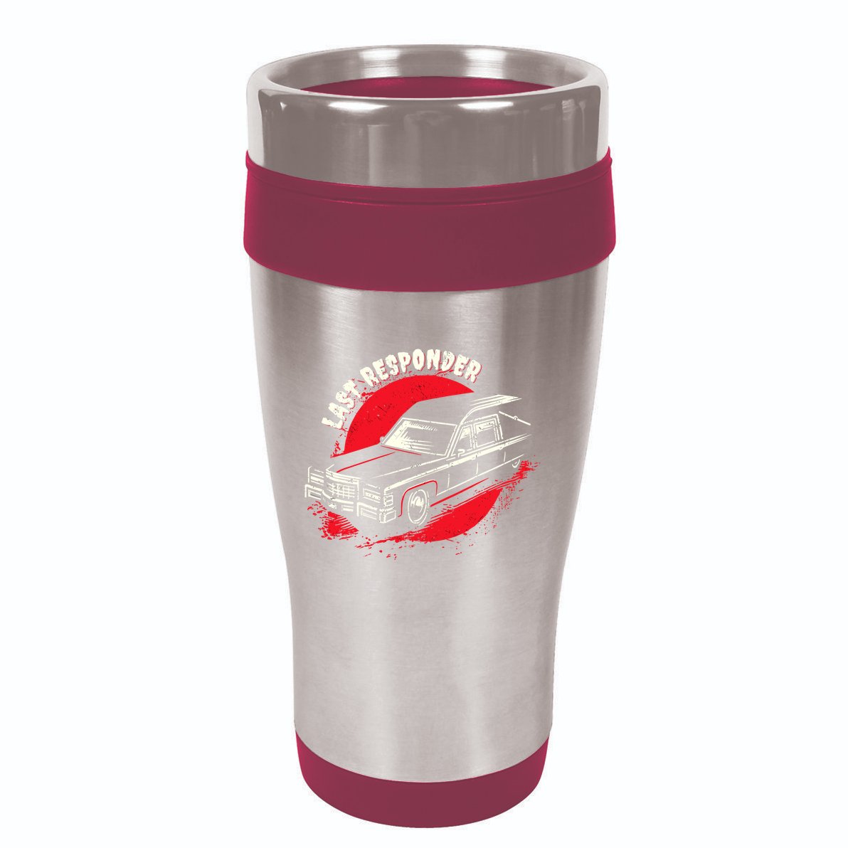 Last Responder Hearse Death Funny Dark Humor Morbid Alt Goth 16oz Travel Tumbler