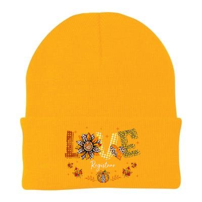 Love Registrar Happy Fall Thanksgiving Knit Cap Winter Beanie