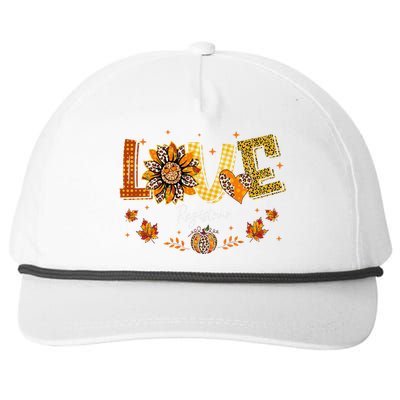 Love Registrar Happy Fall Thanksgiving Snapback Five-Panel Rope Hat