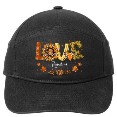 Love Registrar Happy Fall Thanksgiving 7-Panel Snapback Hat