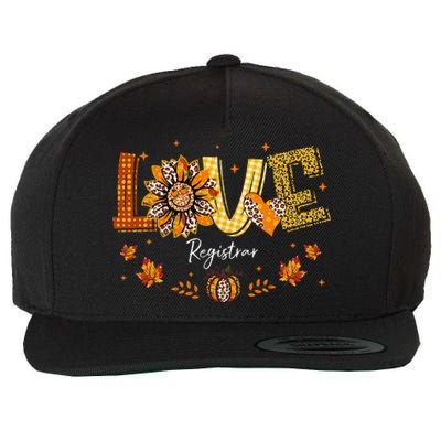 Love Registrar Happy Fall Thanksgiving Wool Snapback Cap