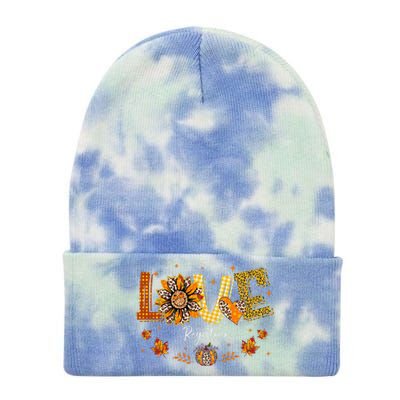 Love Registrar Happy Fall Thanksgiving Tie Dye 12in Knit Beanie