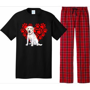 Labrador Retriever Heart Paw Valentines Day Dog Lover Gift Pajama Set