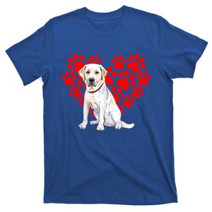 Labrador Retriever Heart Paw Valentines Day Dog Lover Gift T-Shirt