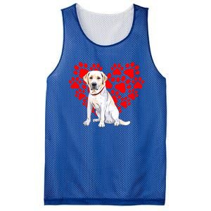 Labrador Retriever Heart Paw Valentines Day Dog Lover Gift Mesh Reversible Basketball Jersey Tank