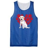 Labrador Retriever Heart Paw Valentines Day Dog Lover Gift Mesh Reversible Basketball Jersey Tank