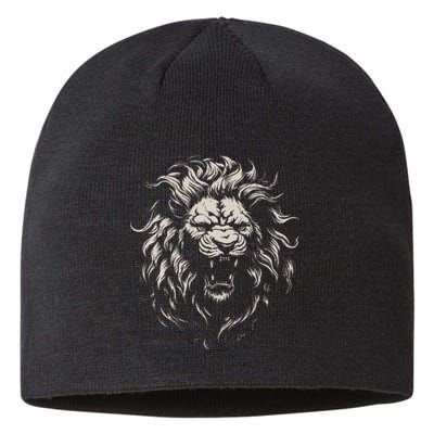 Lion Roar Head Art Face For Lovers Lions King African Animal Sustainable Beanie