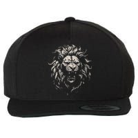 Lion Roar Head Art Face For Lovers Lions King African Animal Wool Snapback Cap