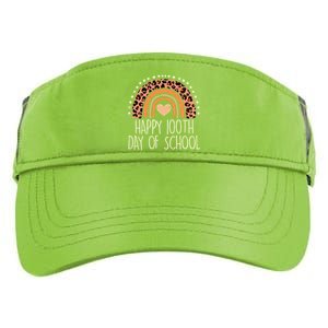 Leopard Rainbow Happy 100th Day School Cute 100 Days Teacher Gift Adult Drive Performance Visor