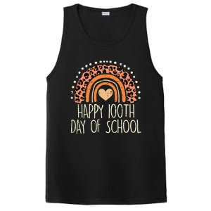 Leopard Rainbow Happy 100th Day School Cute 100 Days Teacher PosiCharge Competitor Tank