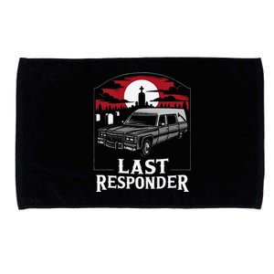 Last Responder Hearse Funny Dark Humor Morbid Death Alt Goth Microfiber Hand Towel