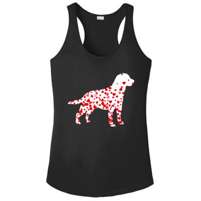 Labrador Retriever Heart Dog Valentine's Day Gift Ladies PosiCharge Competitor Racerback Tank