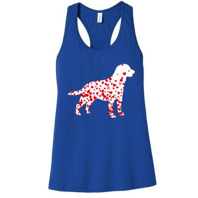 Labrador Retriever Heart Dog Valentine's Day Gift Women's Racerback Tank