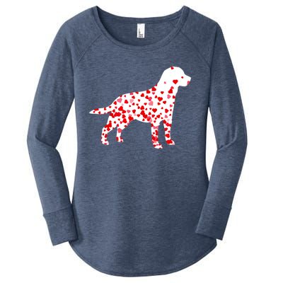 Labrador Retriever Heart Dog Valentine's Day Gift Women's Perfect Tri Tunic Long Sleeve Shirt