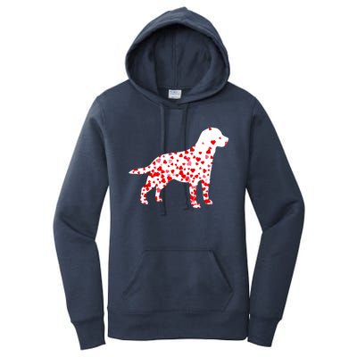 Labrador Retriever Heart Dog Valentine's Day Gift Women's Pullover Hoodie