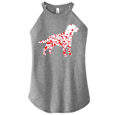 Labrador Retriever Heart Dog Valentine's Day Gift Women's Perfect Tri Rocker Tank