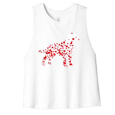 Labrador Retriever Heart Dog Valentine's Day Gift Women's Racerback Cropped Tank