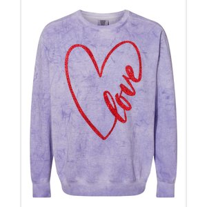 Love Romantic Heart Colorblast Crewneck Sweatshirt