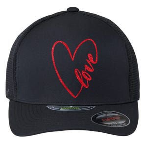 Love Romantic Heart Flexfit Unipanel Trucker Cap