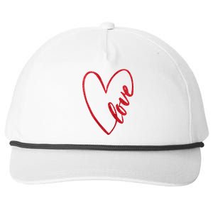 Love Romantic Heart Snapback Five-Panel Rope Hat