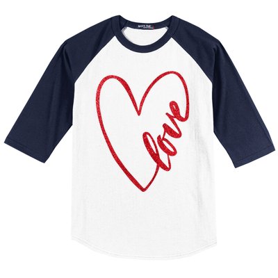 Love Romantic Heart Baseball Sleeve Shirt