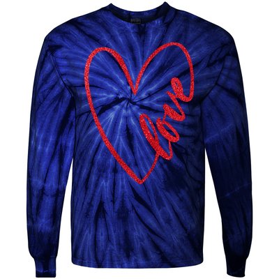 Love Romantic Heart Tie-Dye Long Sleeve Shirt