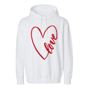 Love Romantic Heart Garment-Dyed Fleece Hoodie