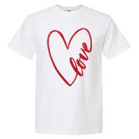 Love Romantic Heart Garment-Dyed Heavyweight T-Shirt