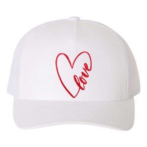 Love Romantic Heart Yupoong Adult 5-Panel Trucker Hat