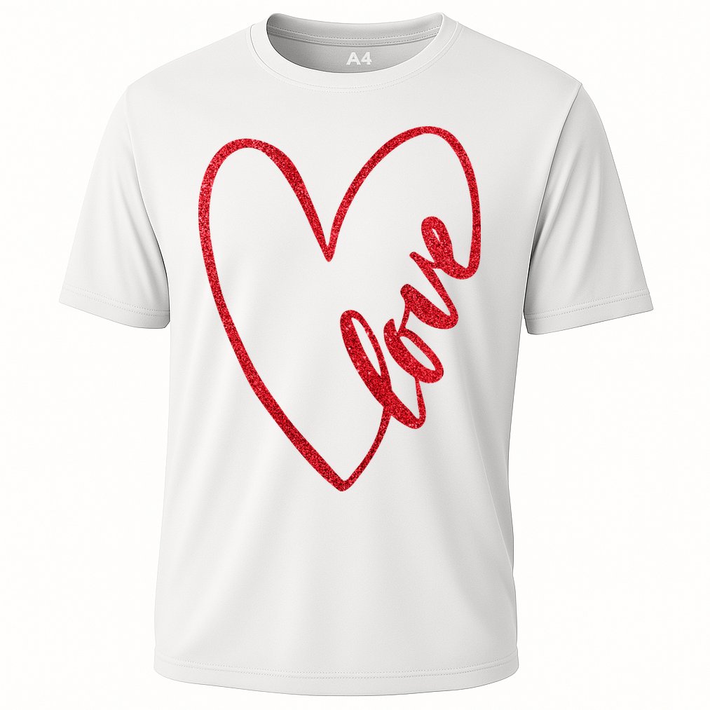 Love Romantic Heart Cooling Performance Crew T-Shirt