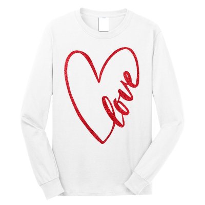 Love Romantic Heart Long Sleeve Shirt