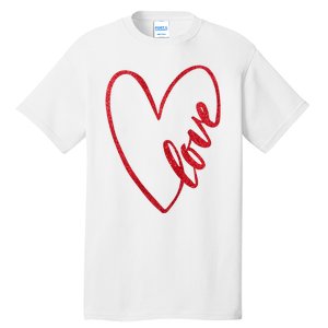 Love Romantic Heart Tall T-Shirt