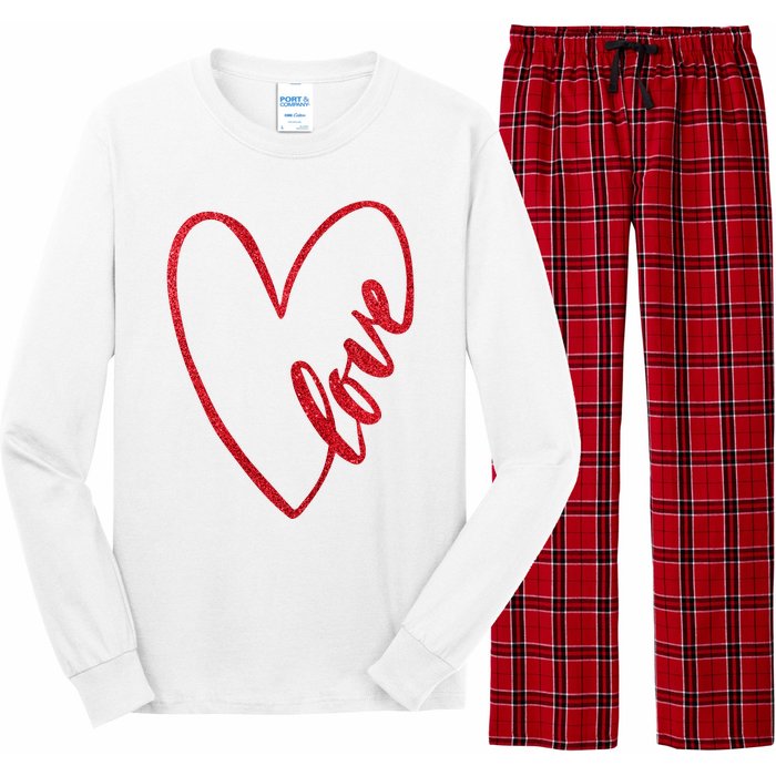 Love Romantic Heart Long Sleeve Pajama Set