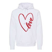 Love Romantic Heart Premium Hoodie