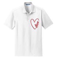 Love Romantic Heart Dry Zone Grid Polo