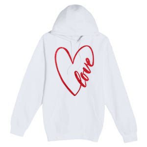 Love Romantic Heart Premium Pullover Hoodie