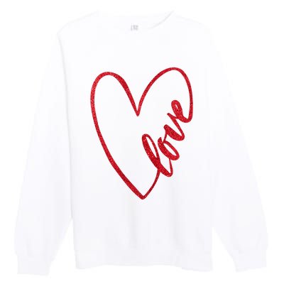 Love Romantic Heart Premium Crewneck Sweatshirt