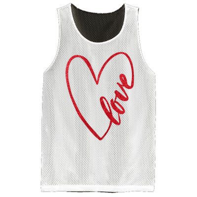 Love Romantic Heart Mesh Reversible Basketball Jersey Tank