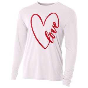 Love Romantic Heart Cooling Performance Long Sleeve Crew