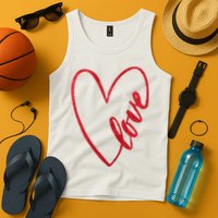 Love Romantic Heart Tank Top