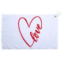 Love Romantic Heart Grommeted Golf Towel