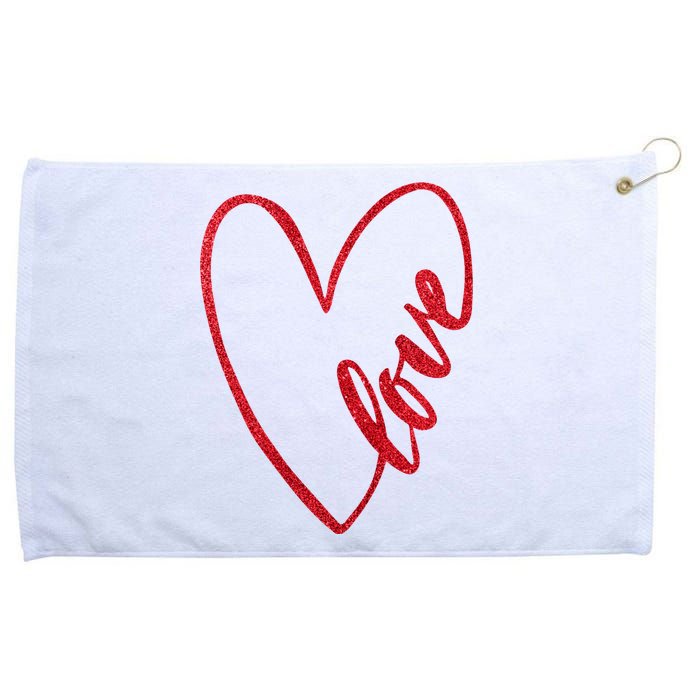 Love Romantic Heart Grommeted Golf Towel