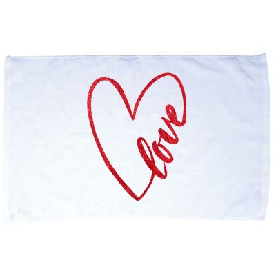 Love Romantic Heart Microfiber Hand Towel