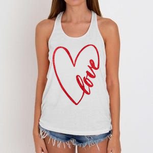 Love Romantic Heart Women's Knotted Racerback Tank