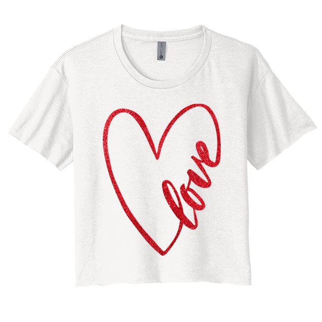 Love Romantic Heart Crop Top