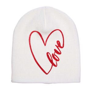 Love Romantic Heart Short Acrylic Beanie