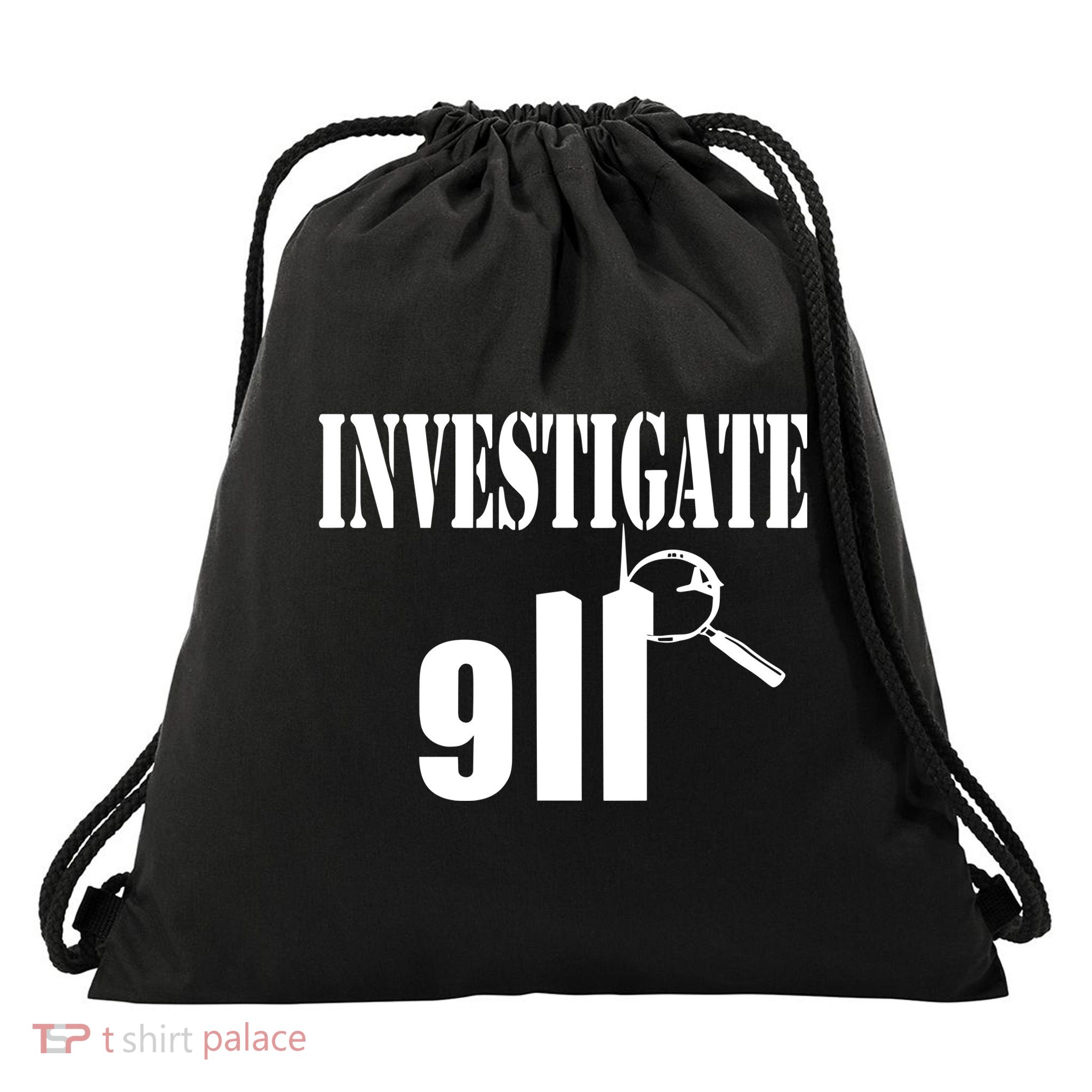 Luke Rudkowski Investigate 911 Drawstring Bag